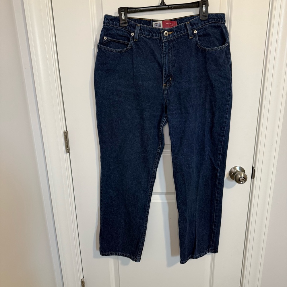 Vintage Faded Glory Denim Jeans Women’s 16 P‎ High Rise Straight Leg Dark Wash